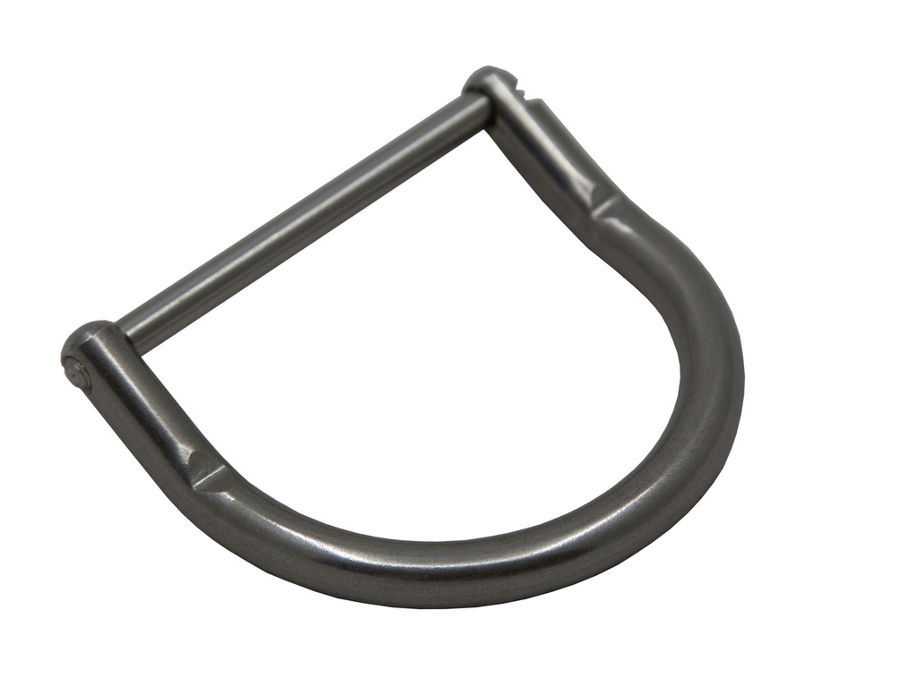 D-RING COUDE AVEC VIS EN INOX ESM 50 MM