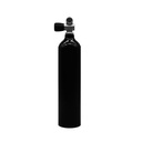 BOUTEILLE POLARIS MES 2L / 200 BAR ALU NOIR ROBINET 1 SORTIE EXP.