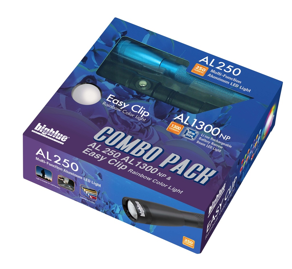 LAMPE BIG BLUE COMBO PACK AL250 & AL1300NP & EASY CLIP RAINBOW