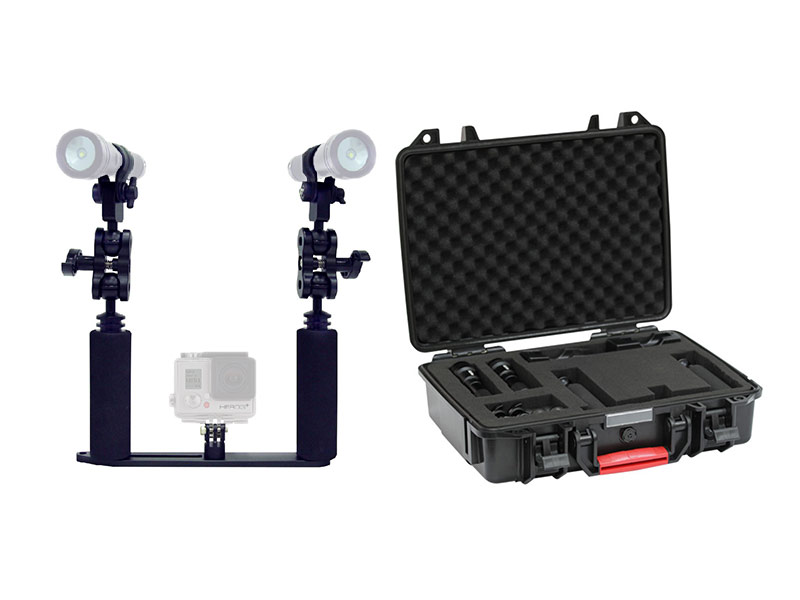 LAMPE BIG BLUE GOPRO TRAY KIT SET : 1X AL1300WP & 1X AL1300XWP