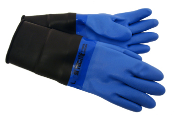 GANTS SITECH PVC BLEU AVEC MANCHONS LONG