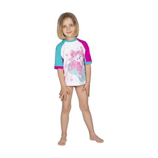 RASH GUARD MARES SHIELD MANCHES COURTES FILLE ENFANT KIDS